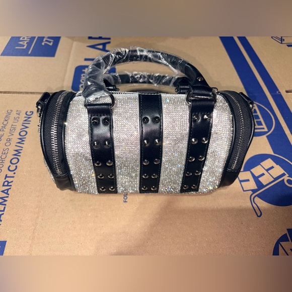 Dolls Kill Current Mood Wicked Way Bling Mini Duffle Bag - NWT Rhinestone Bling - Picture 4 of 8